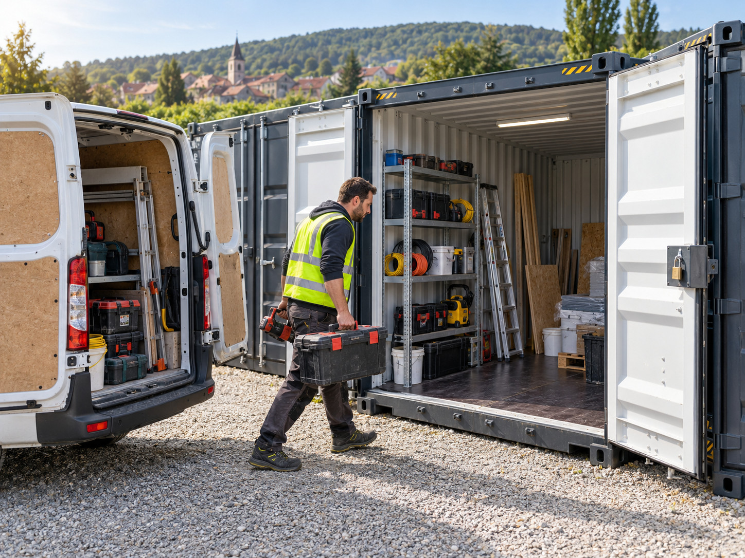 Container stockage 20 pieds artisans Mirecourt